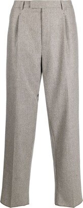 Pressed-Crease Tailored-Cut Trousers-AC