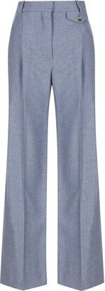 Button Detailed Straight Leg Trousers-AJ