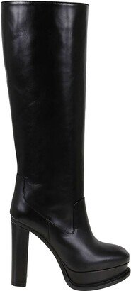 Round Toe Platform Knee Boots