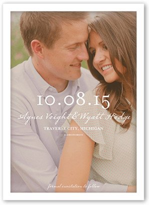 Save The Date Cards: Dreamy Moment Save The Date, White, Matte, Signature Smooth Cardstock, Square