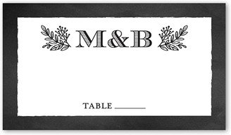 Wedding Place Cards: Captivated Chalk Wedding Place Card, Black, Placecard, Matte, Signature Smooth Cardstock