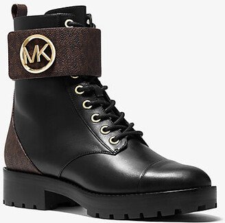 Tatum Leather and Logo Combat Boot