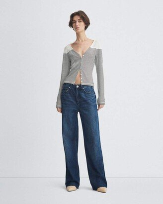 Featherweight Logan Wide Leg- Randie Mid-Rise Featherweight Jean