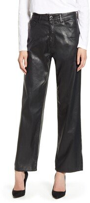 The Tomas High Waist Wide Leg Coated Jeans