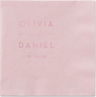 Wedding Napkins: Adorned Arc Napkin, Pink, Blush