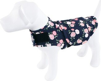 Pet Thunder Anxiety Jacket, Navy Floral, Medium