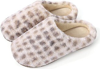 KOJOOIN SMXKUME Unisex Men's And Women's Memory Foam House Slippers Soft Plush Lined Slip On Casual Slippers Indoor&Outdoor Camel Women L(9-10)