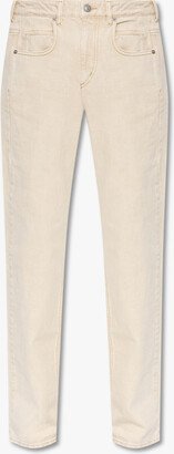 Marant Etoile ‘Vendelia’ High-waisted Jeans - Cream