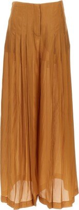 Pleated Wide-Leg Pants