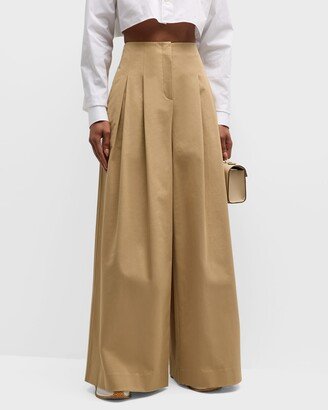 TWP Drew High-Rise Pleated Wide-Leg Pants