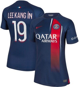 Women's Lee Kang In Navy Paris Saint-Germain 2023/24 Home Replica Player Jersey