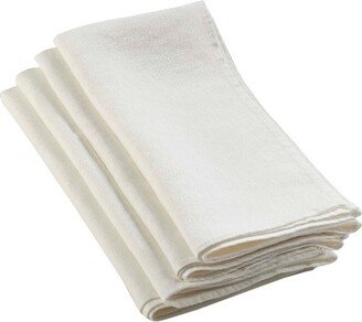 Saro Lifestyle Ruffled Design Napkins Ivory (Set of 4)