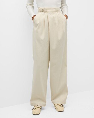 Wide-Leg Wrap Pants