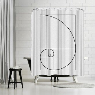 71 x 74 Shower Curtain, Fibonacci by Samantha Ranlet