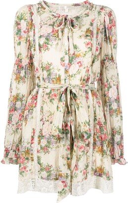 Floral-Print Mini Dress