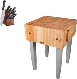 PCA1 18x18 Block With Casters & Henkels Knife Set