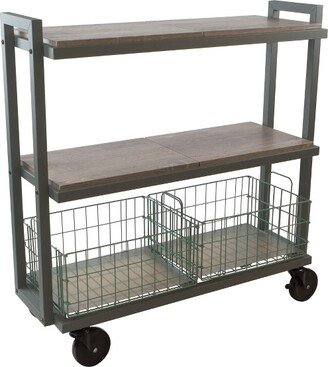 Cart System with wheels 3 Tier Green