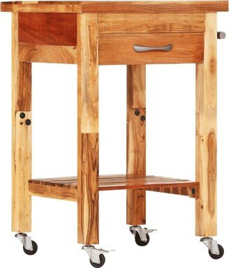 Kitchen Trolley 21.7x21.7x35 Solid Wood Acacia