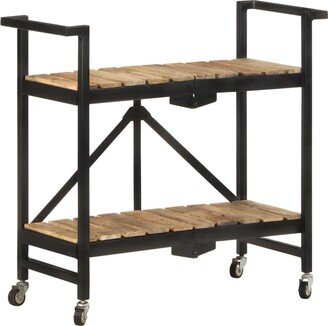 Kitchen Trolley 34.2x14.2x31.9 Solid Mango Wood