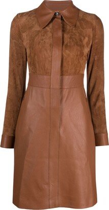 Vicuna belted minidress