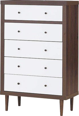 5 Drawer Dresser Wooden Chest Freestanding Storage Cabinet Organizer