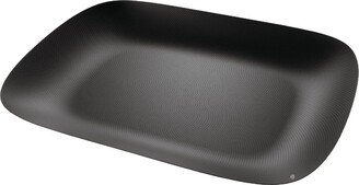 Moiré textured rectangular tray