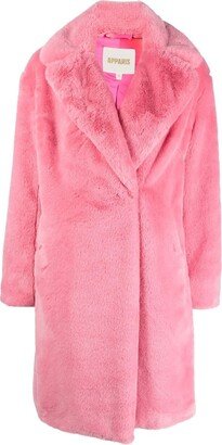 Single-Breasted Faux-Fur Coat-AC