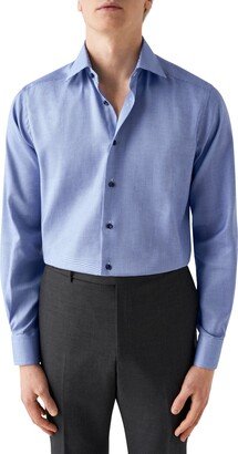 Contemporary Fit Textured Solid Cotton Shirt