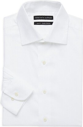 Saks Fifth Avenue Made in Italy Saks Fifth Avenue Men's Solid Slim Fit Dress Shirt