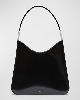 Sadie Pearlized Patent Leather Hobo Bag-AA