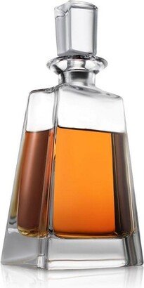 Luna Crystal Modern Whiskey Decanter – 23 oz Small Liquor Decanter with Stopper