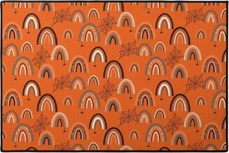 Door Mats: Halloween Rainbows Door Mat, Orange