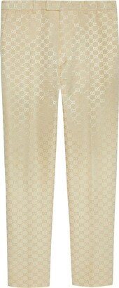 Monogram-Pattern Tailored Trousers