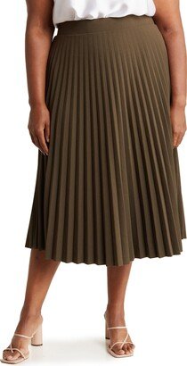 Forgotten Grace Pleated Pull-On Midi Skirt