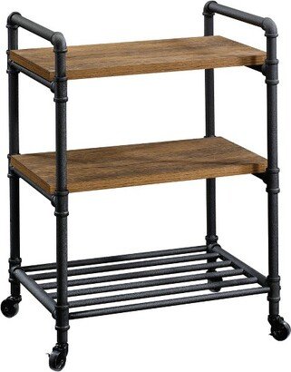 Iron City Multi Purpose Cart Checked Oak