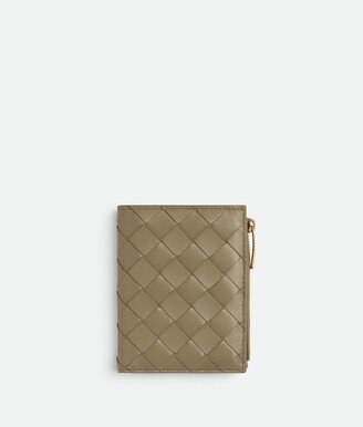 Small Intrecciato Bi-Fold Zip Wallet-AB