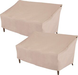 Modern Leisure® Chalet Patio Loveseat Cover, 2-Pack, 66L x 40W x 39H, Beige