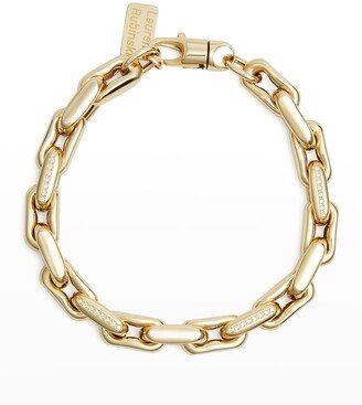 LR3 Small 14k Yellow Gold Bracelet with Diamonds