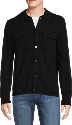 Cashmere Blend Collared Cardigan