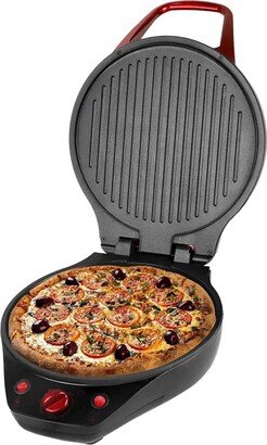 12 Pizza Maker And Grill Red