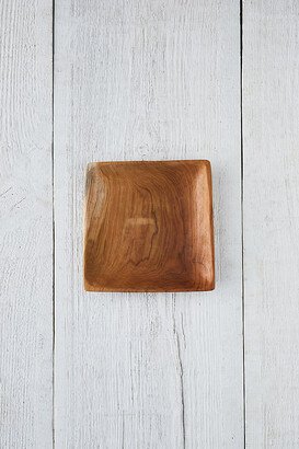 Square Teak Root Dinner Plate