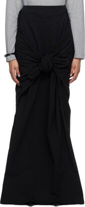 Black Wire Wrap Maxi Skirt