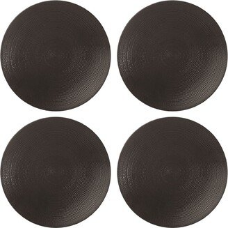 Lx Collective Set Of 4 Black Accent Plates
