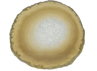 Mm/ Inch Extra Large Genuine Clear Crsytal Quartz Brazilian Agate Slice Round With Natural White Edge Wedding Coaster-AA