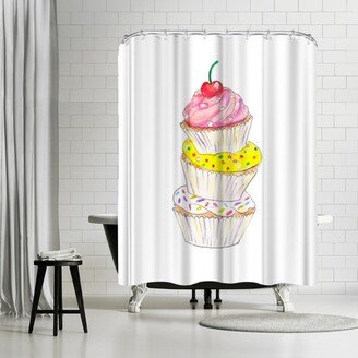 71 x 74 Shower Curtain, Cupcakes by Alison B