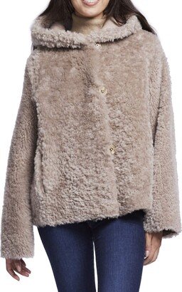 Hooded Shearling Jacket-AA