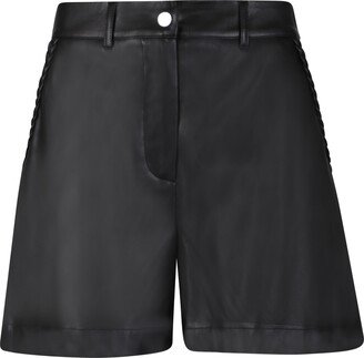 Faux-leather Black Shorts