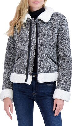 Ookie & Lala Faux Fur Shearling Heathered Jacket