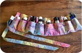 Fabric Roll-Up Essential Oil Holder