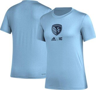 Women's Light Blue Sporting Kansas City Aeroready Club Icon T-shirt